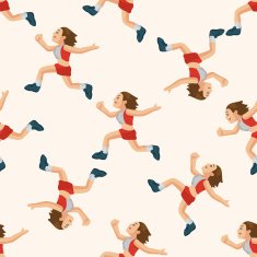 Track and field athletes seamless pattern N8