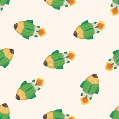 spaceship seamless pattern N2