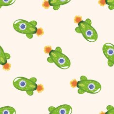 spaceship seamless pattern N3