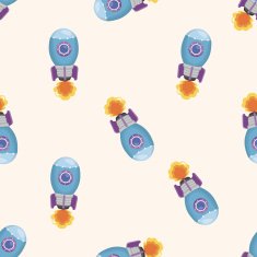 spaceship seamless pattern N7