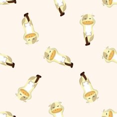 animal cow cartoon seamless pattern