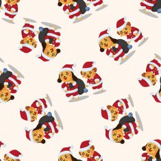 santa claus seamless pattern N3