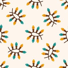 Christmas light seamless pattern