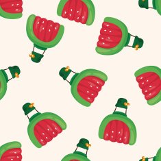 style hot air balloon seamless pattern
