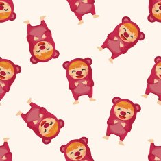 party cartoon costume seamless pattern