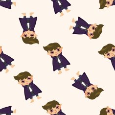 party cartoon costume seamless pattern N8