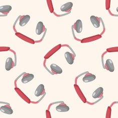 computer icon music seamless pattern