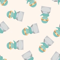 people theme doctor seamless pattern N3