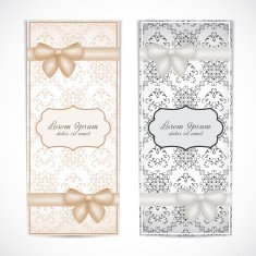 Two weddings invitation card in the vintage style for greeting