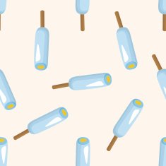 ice cream cartoon seamless pattern