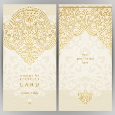 Vintage ornate cards in oriental style N34
