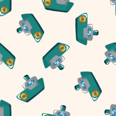 Transportation boat seamless pattern N10