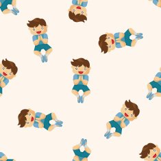 jumping person seamless pattern