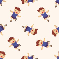 jumping person seamless pattern N4