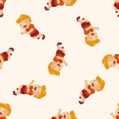jumping person seamless pattern N6