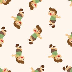 jumping person seamless pattern N8