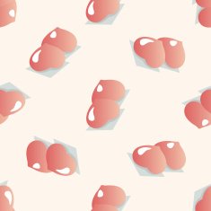 Chinese New Year peaches of immortality Peaches seamless pattern