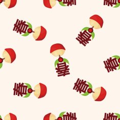 Chinese New Year Chinese steamed sponge cake mea seamless pattern