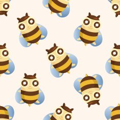 bug cartoon seamless pattern