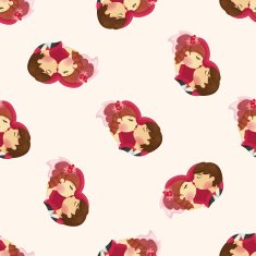 wedding couple seamless pattern