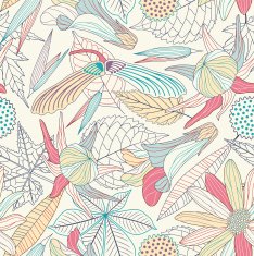 striped leaves and flowers