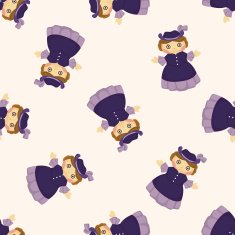 Medieval character cartoon seamless pattern N4