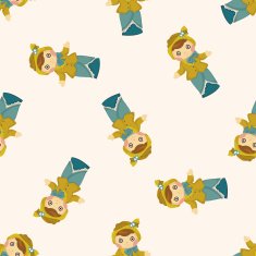 Medieval character cartoon seamless pattern N5