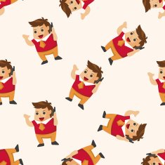 Office workers seamless pattern N59