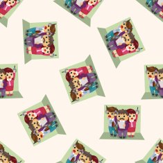 Office workers seamless pattern N66