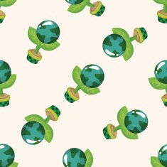 Environmental protection concept Protect our env seamless pattern