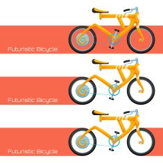 Futuristic Bicycle and Banner