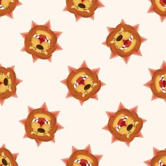 animal lion cartoon seamless pattern