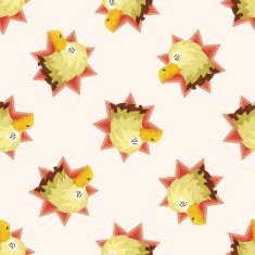 animal eagle cartoon seamless pattern