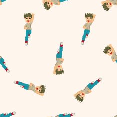 jumping person seamless pattern N12