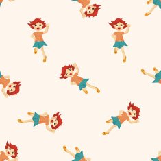 jumping person seamless pattern N13
