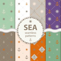 seamless patterns Vector aqua background Set wallpaper N5