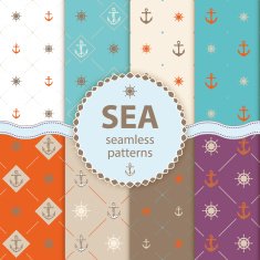 seamless patterns Vector aqua background Set wallpaper N6