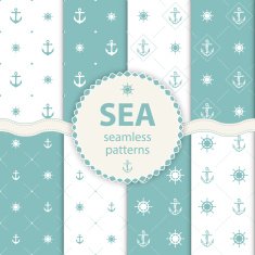 seamless patterns Vector aqua background Set wallpaper N11
