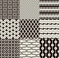 seamless black and white geometric pattern N3