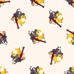 witch cartoon seamless pattern