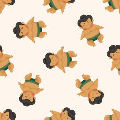Sumo seamless pattern N3