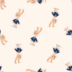alice in wonderland seamless pattern N3