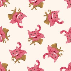 alice in wonderland seamless pattern N6