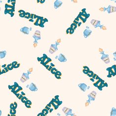 alice in wonderland seamless pattern N8