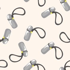 Travel equipment water bottle seamless pattern