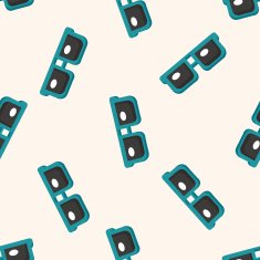 Travel equipment sunglasses seamless pattern