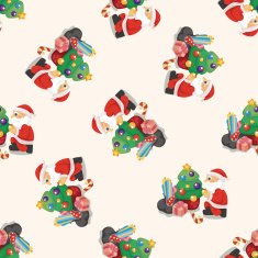 santa claus seamless pattern N6