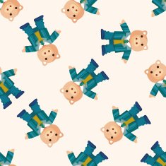 animal pig worker cartoon seamless pattern N2