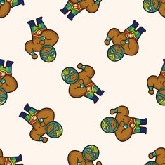 Wrestler seamless pattern N9