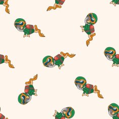 diver seamless pattern N3